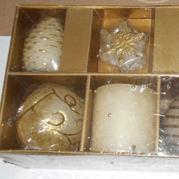 Vintage 7 Piece Set Christmas Romantic Candles